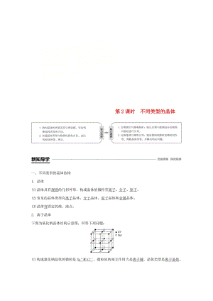 [最新]高中化学专题1微观结构与物质的多样性第三单元从微观结构看物质的多样性第2课时不同类型的晶体学案苏教版必修.doc