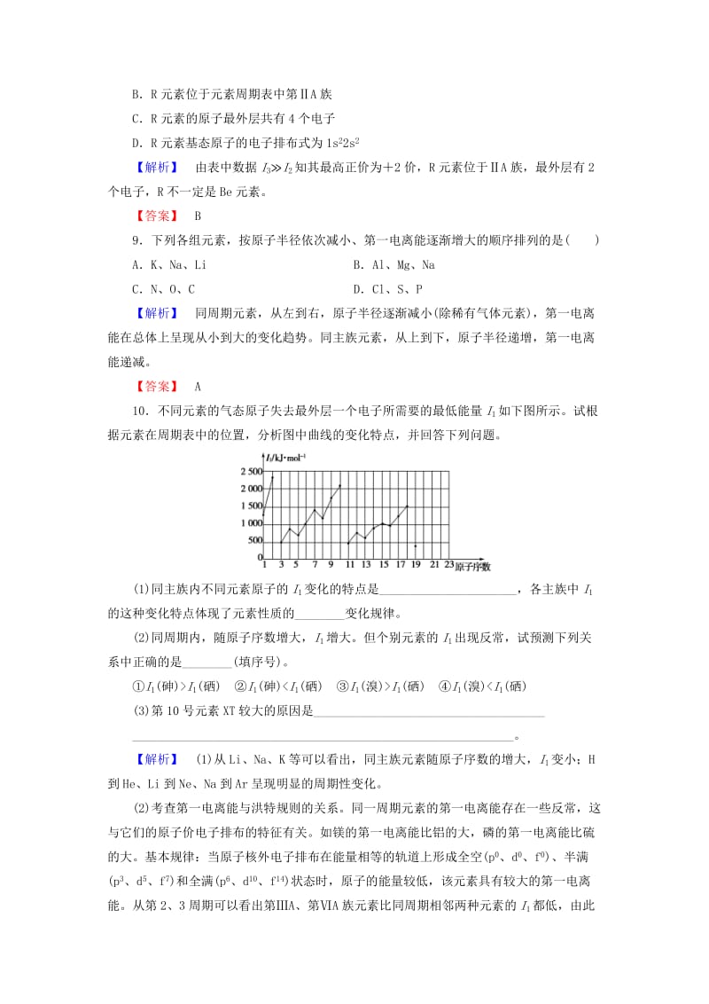 [最新]高中化学学业分层测评4电离能及其变化规律鲁科版选修3.doc_第3页