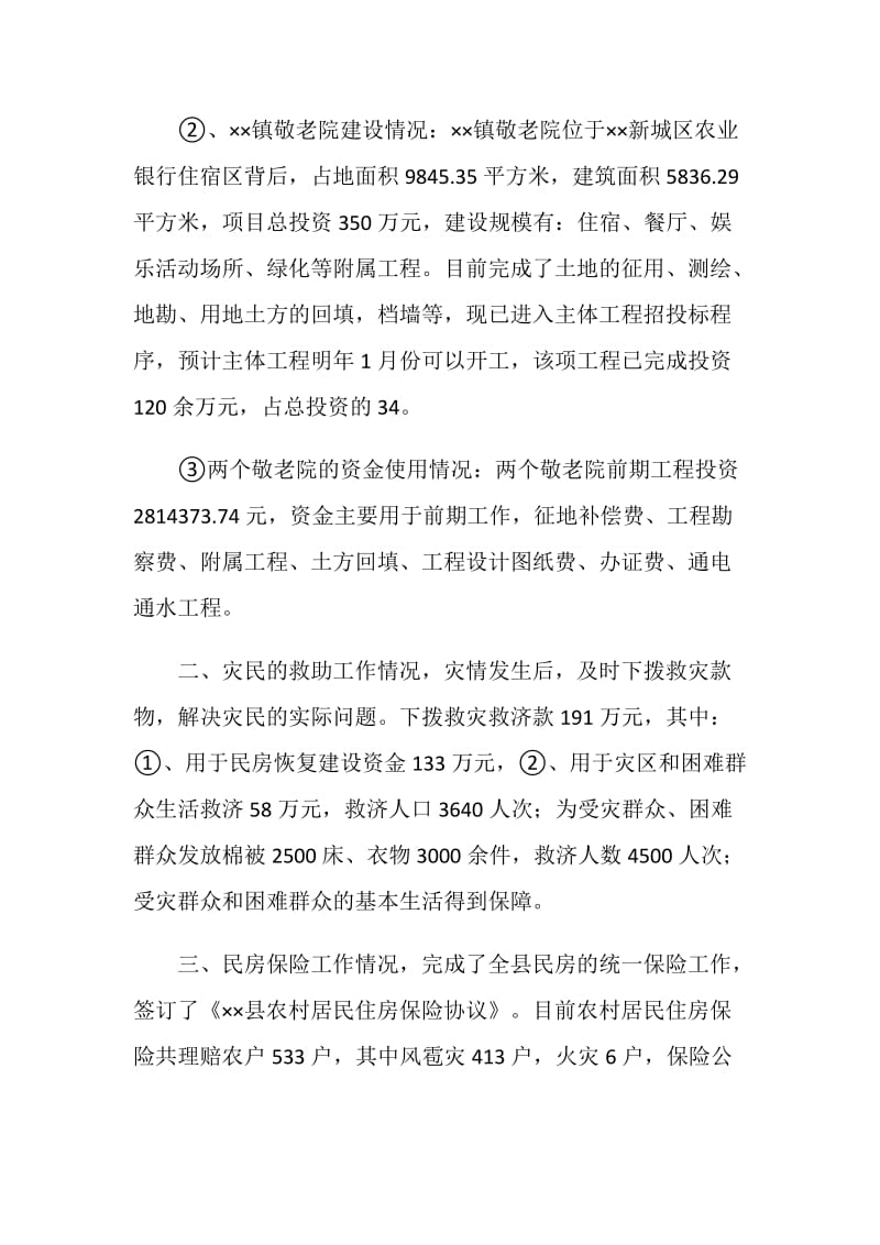 20XX年民政局重大建设项目和重要工作总结.doc_第2页