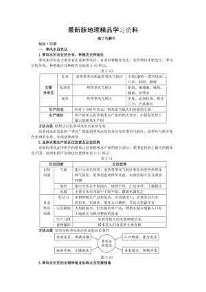 【最新】地理人教版必修2教材梳理 第三章第二节 以种植业为主的农业地域类型 Word版含解析.doc