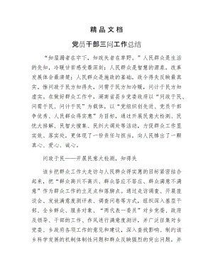 《党员干部三问工作总结》.docx