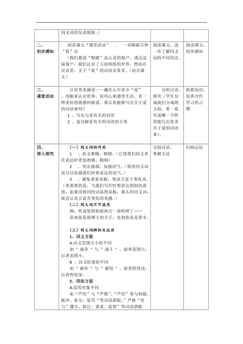 2018-2019学年高中语文人教版选修《语言文字应用》教案：第四课第2节 词语的兄弟姐妹同义词 2 Word版含解析.doc_第2页