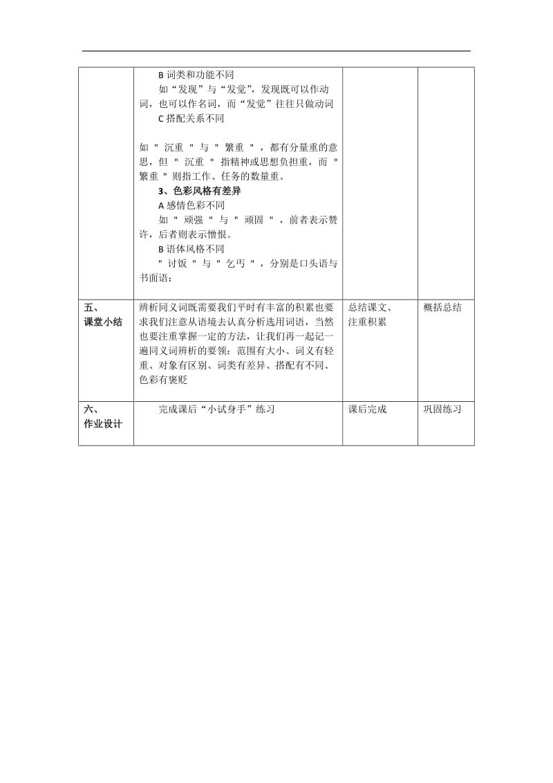 2018-2019学年高中语文人教版选修《语言文字应用》教案：第四课第2节 词语的兄弟姐妹同义词 2 Word版含解析.doc_第3页