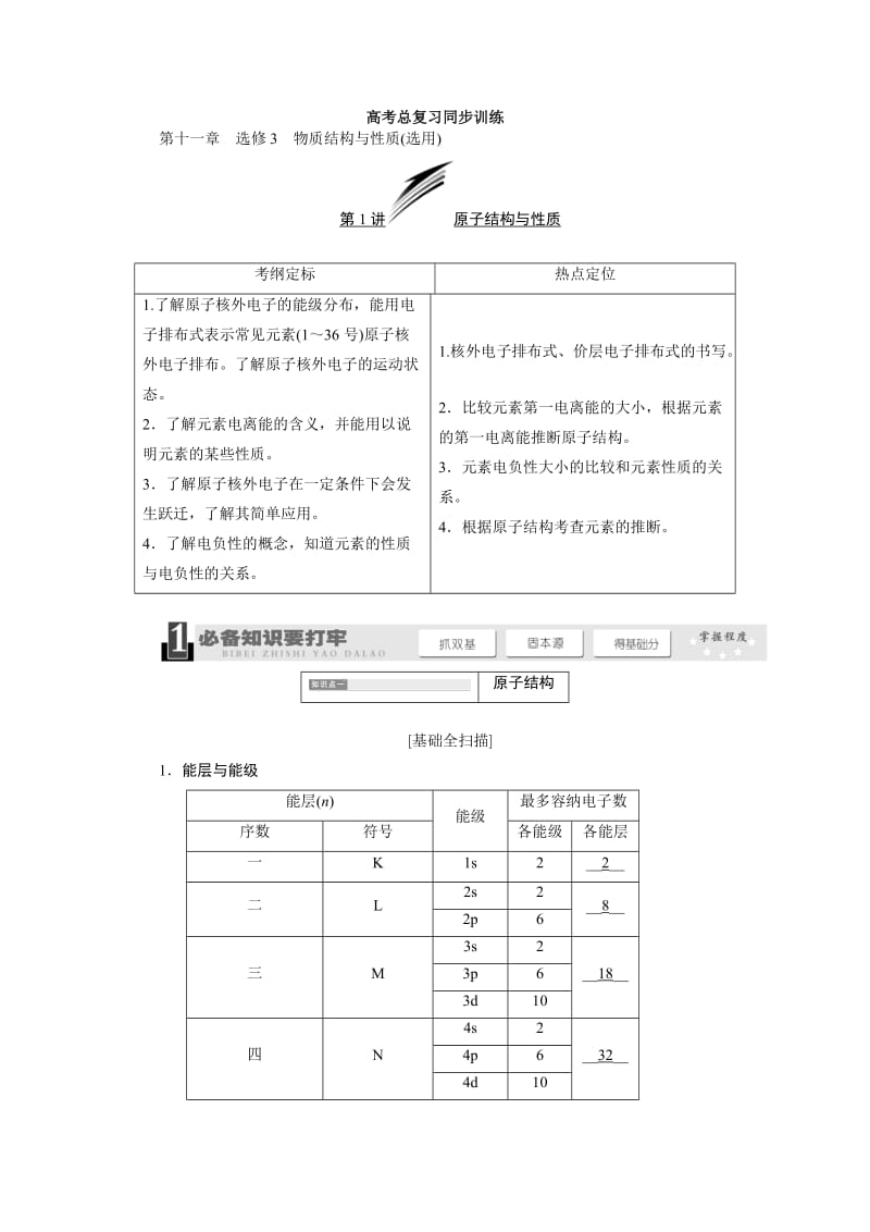 第十一章 选修3　物质结构与性质(选用).DOC_第1页