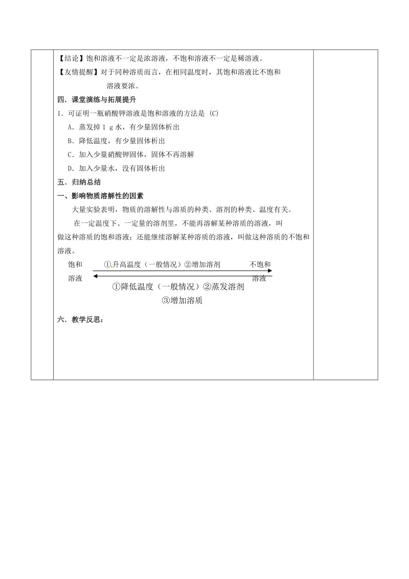 [最新]江苏省苏州市九年级化学全册第六章溶解现象6.3物质的溶解性教案1沪教版.doc_第3页