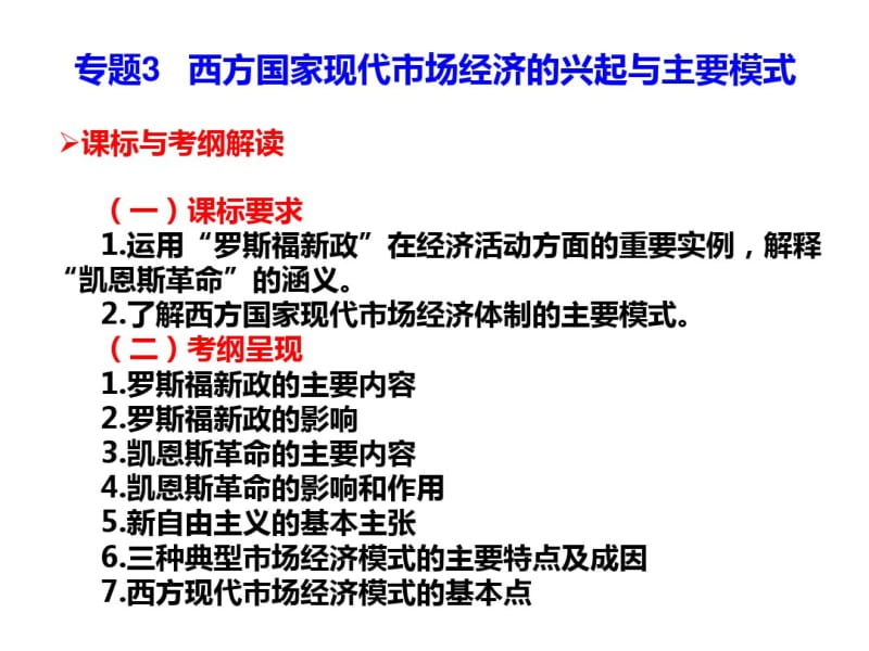 高考(2017届)政治总复习选修2专题3西方国家现代市场经济的兴起与主要模式(课件).pdf_第1页