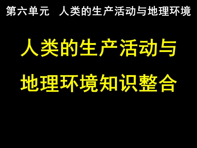 第六单元人类的生产活动与地理环境.ppt_第1页