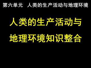 第六单元人类的生产活动与地理环境.ppt