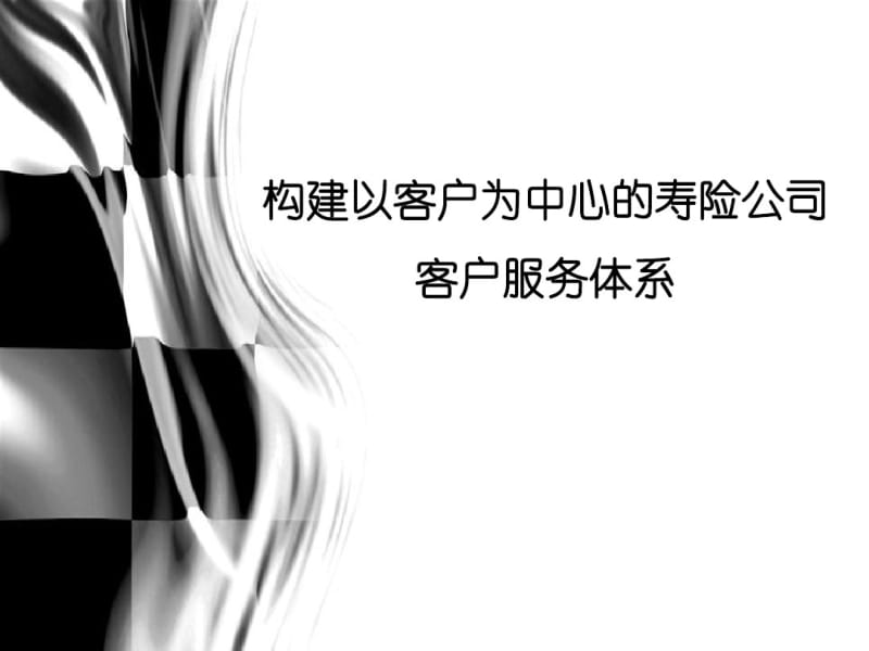 构建以客户为中心的寿险公司客户服务体系(ppt47张).pdf_第1页