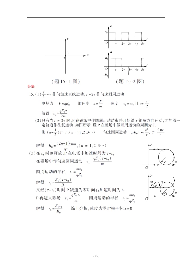 全国各地高考招生物理试题汇编--磁场.doc_第2页