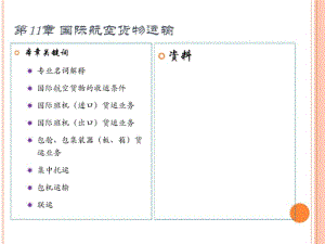 国际航空货运的收运条件货物托运的一般规定.pdf