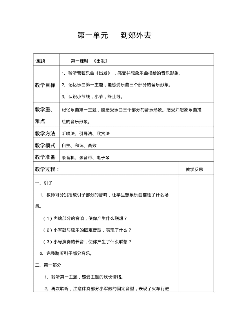 新人教版二年级下册音乐教案(1)编辑版.pdf_第1页