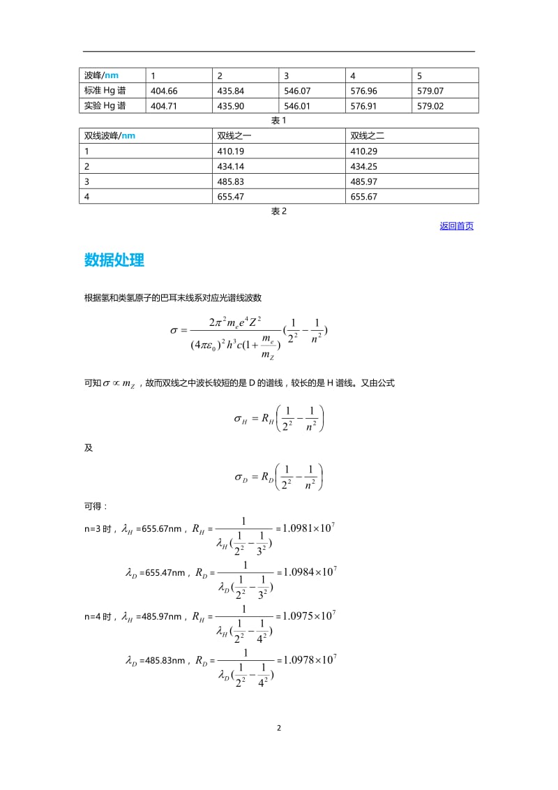 氢氘光谱实验报告.doc_第2页