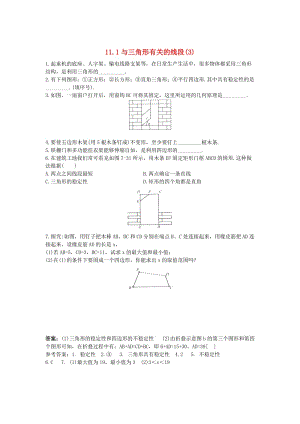 （最新）八年级数学上册 11.1 与三角形有关的线段第3课时同步练习 人教版.doc