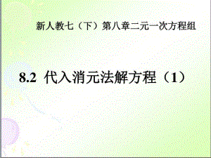 人教版8.2.1代入消元法解二元一次方程组课件(共22张PPT).pdf