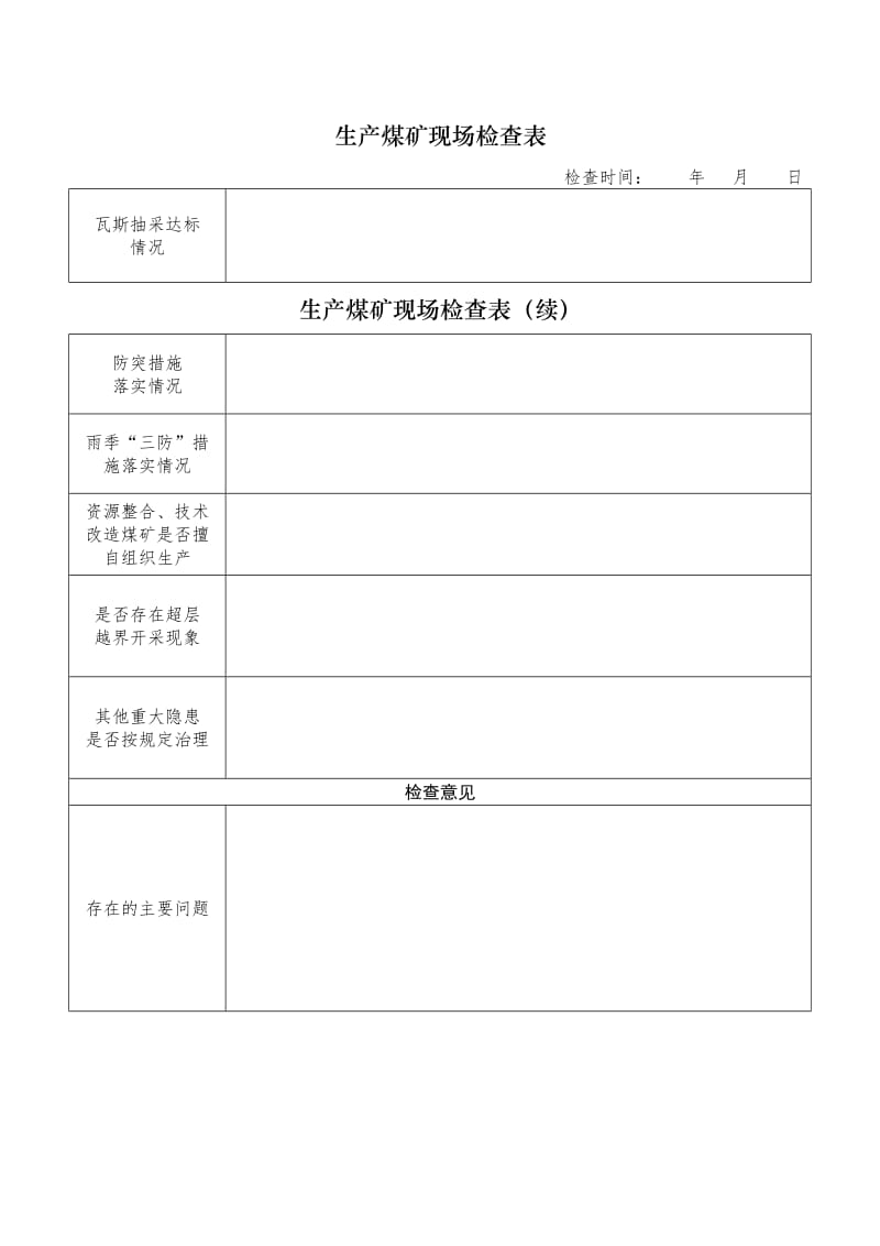 生产煤矿现场检查表.doc_第2页