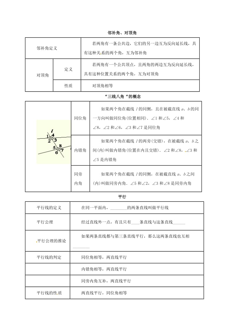 中考数学一轮复习第17讲几何初步及平行线相交线教案.doc_第3页