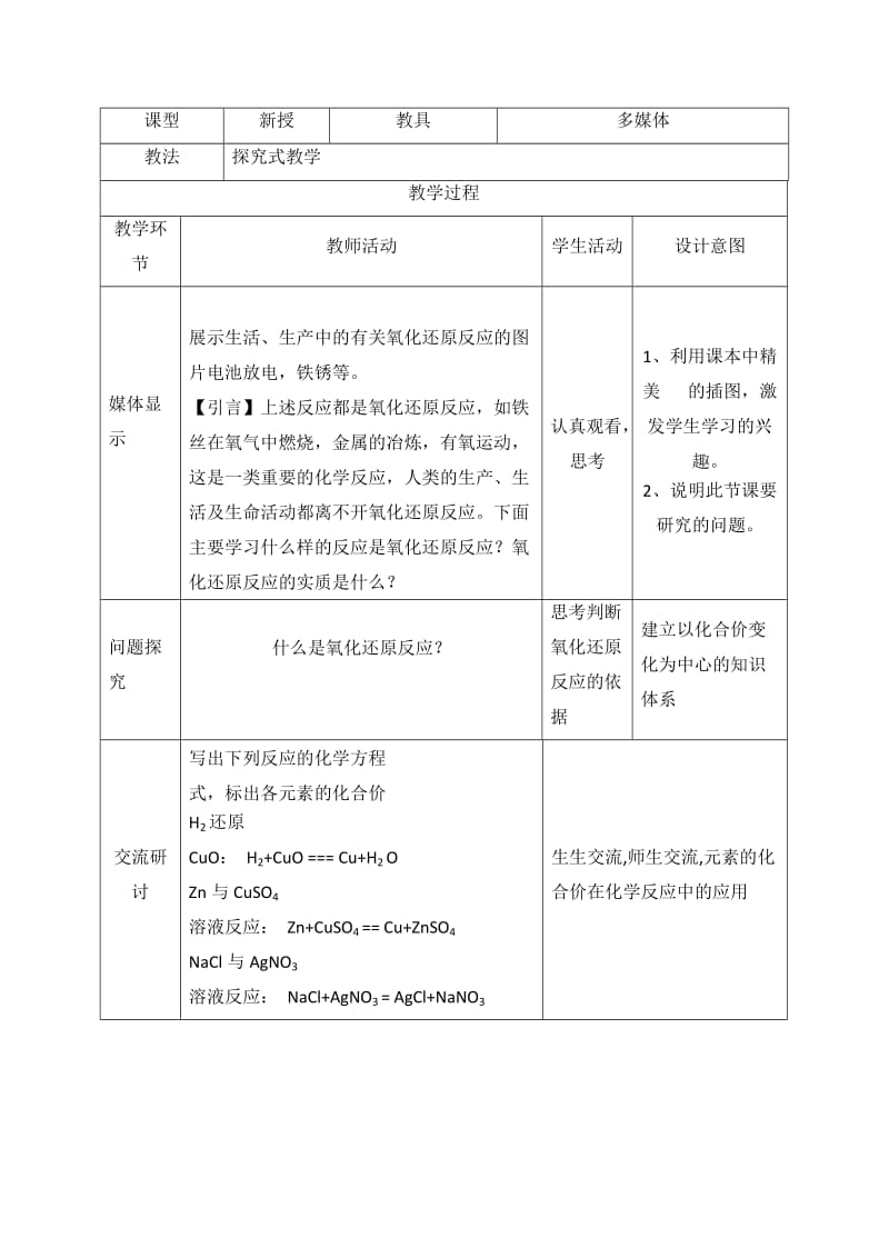 [最新]鲁科版高中化学必修一2.3《氧化剂和还原剂》第一课时教案.doc_第2页