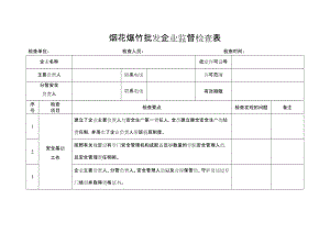 烟花爆竹批发企业监督检查表.doc