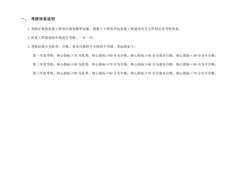 师范学院质量工程建设考核核心指标体系.doc_第2页