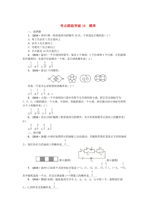 （陕西地区）中考数学 第4章 统计与概率 跟踪突破16 概率试题.doc