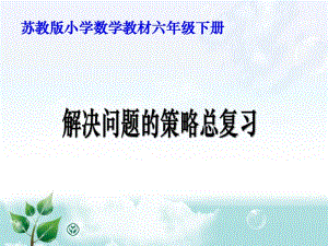 苏教版小学数学解决问题的策略总复习(一).pdf