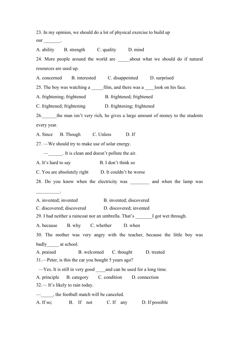 包头钢铁职业技术学院单独招生题库（英语）.doc_第3页