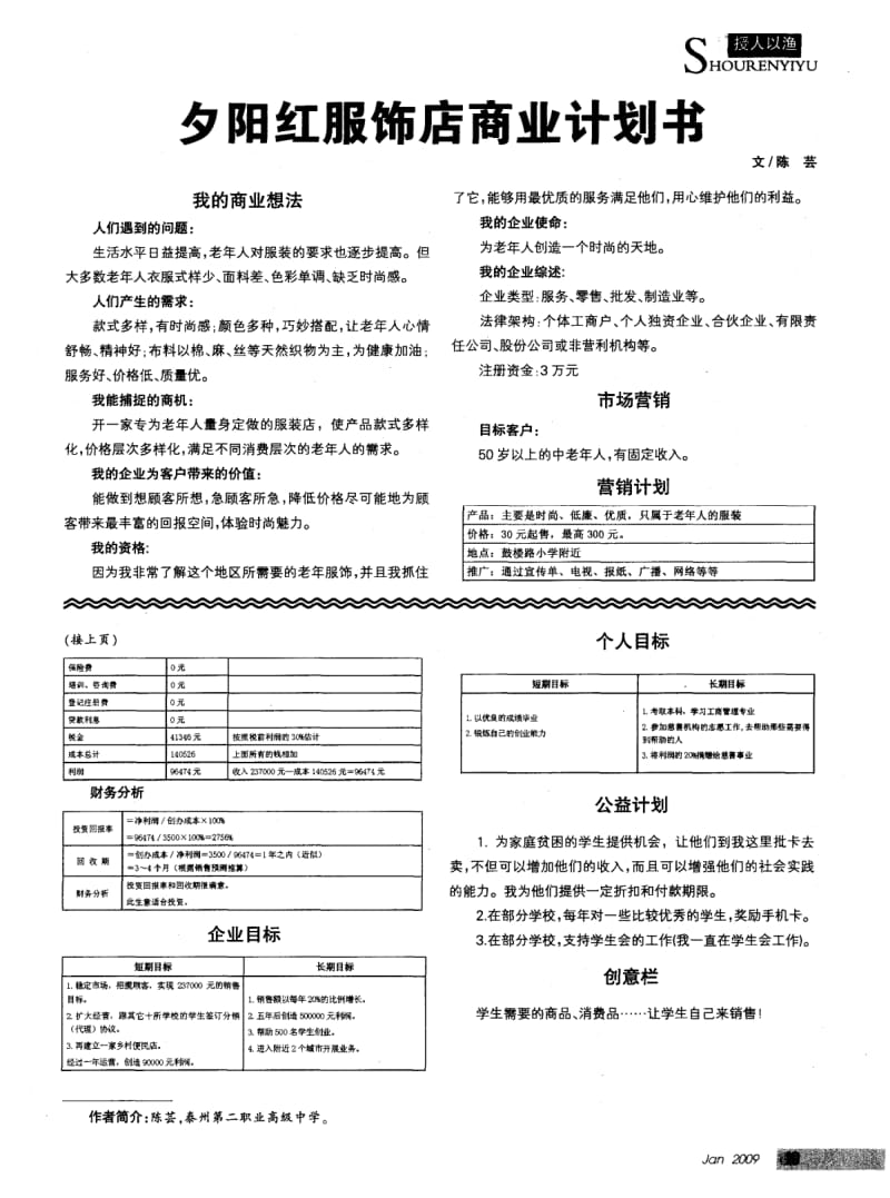 夕阳红服饰店商业计划书.pdf_第1页