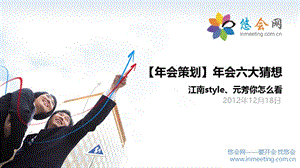 【年会策划】年会六大猜想江南style、元芳你怎么看.ppt