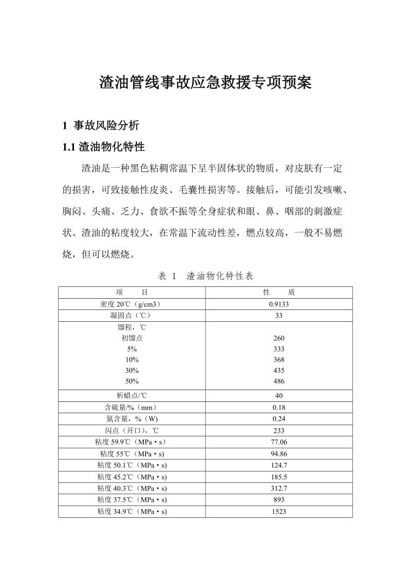 渣油管线事故应急救援专项预案.doc_第2页