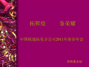 2011中国联通拓见公司年会方案.ppt