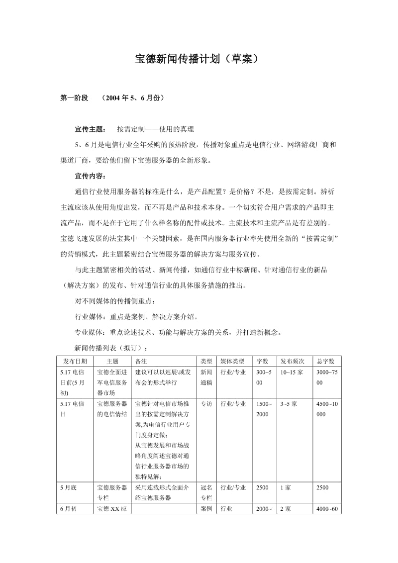 宝德新闻传播计划.doc_第1页