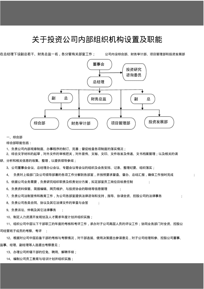 投资公司机构设置.pdf_第1页