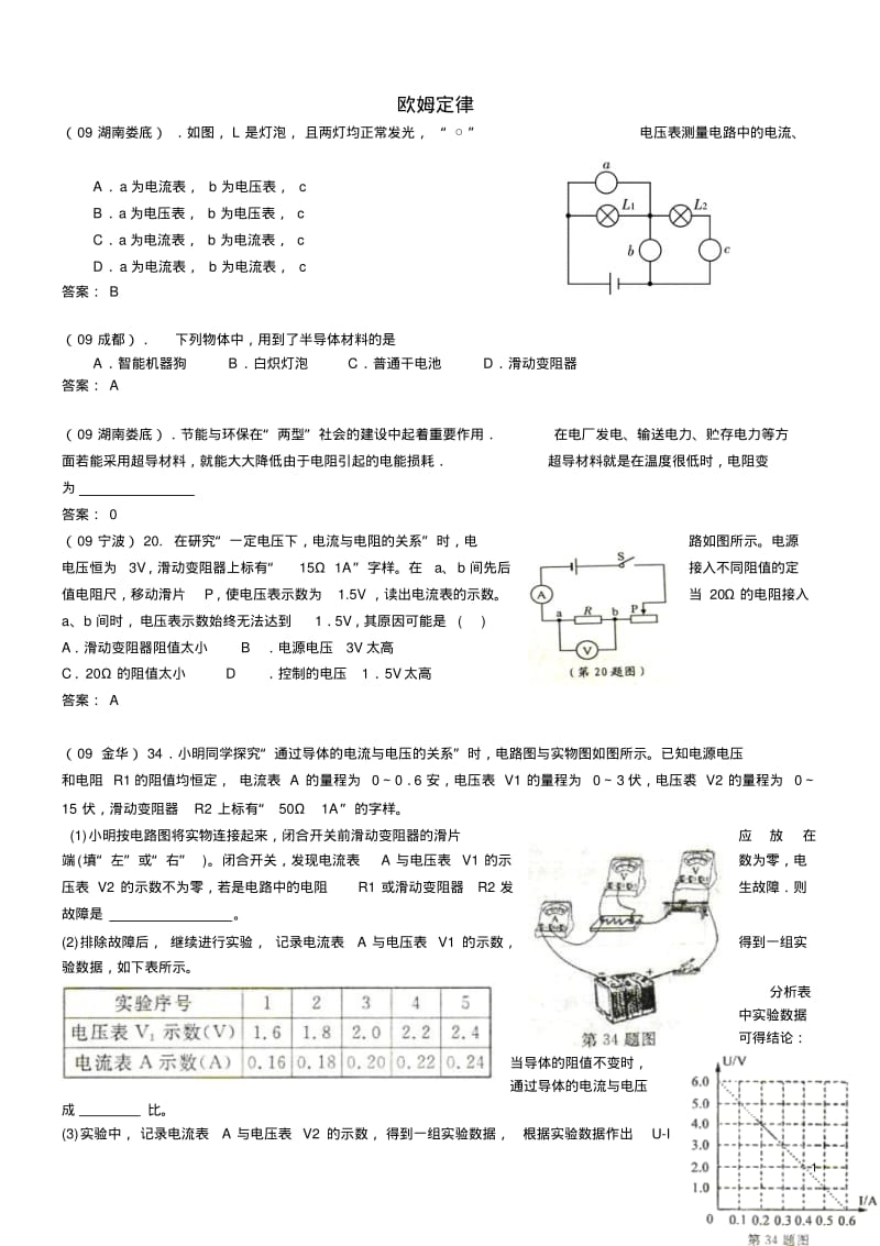 物理分类汇编—欧姆定律.pdf_第1页