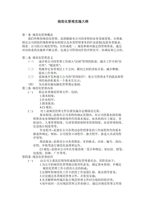 规范化管理实施大纲.doc