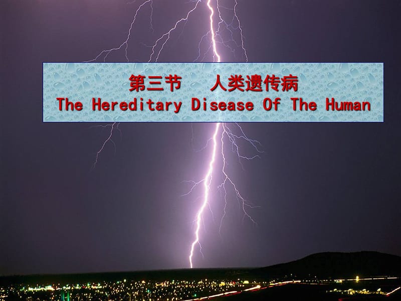 人类遗传病TheHereditaryDiseaseOfTheHuman.ppt_第1页