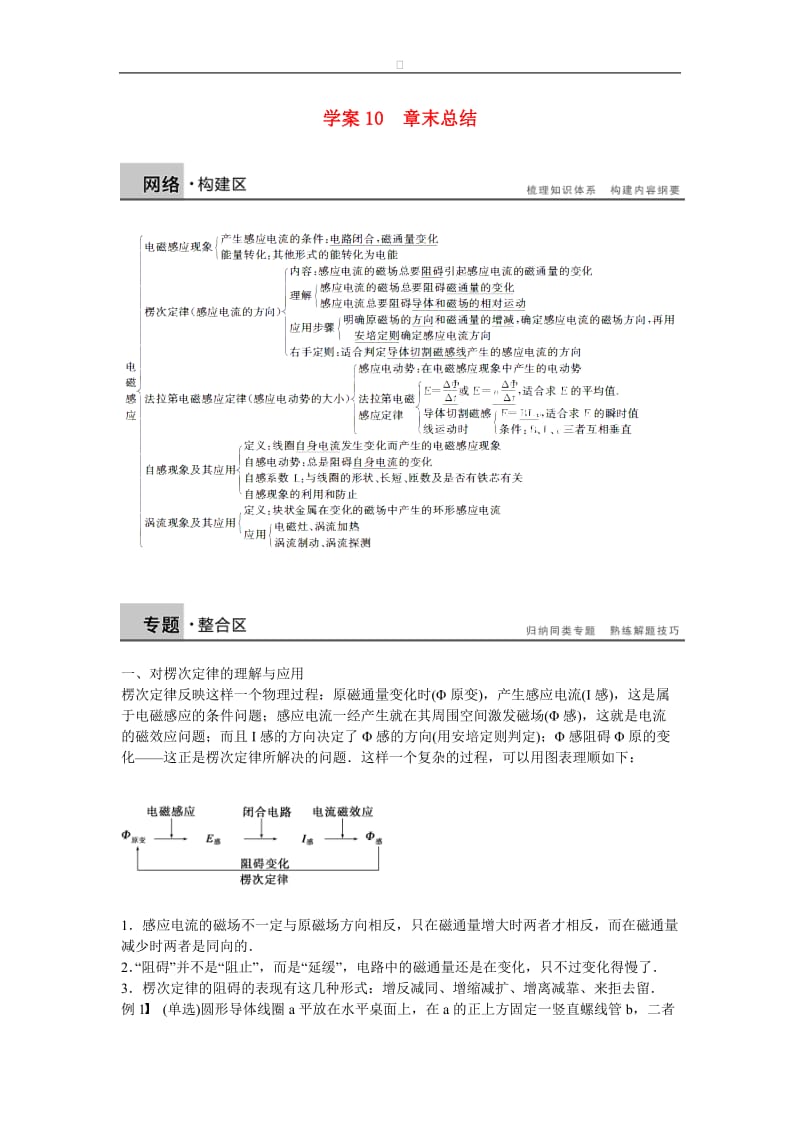 高中物理 第一章 电磁感应章末总结 粤教版选修3-2.doc_第1页