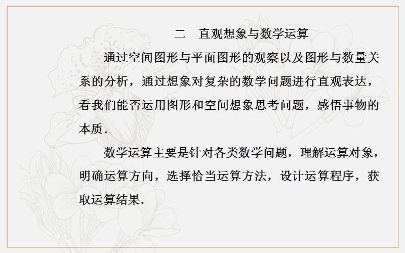 2020届数学（文）高考二轮专题复习课件：第一部分 专题二二 直观想象与数学运算 (数理化网).ppt_第2页