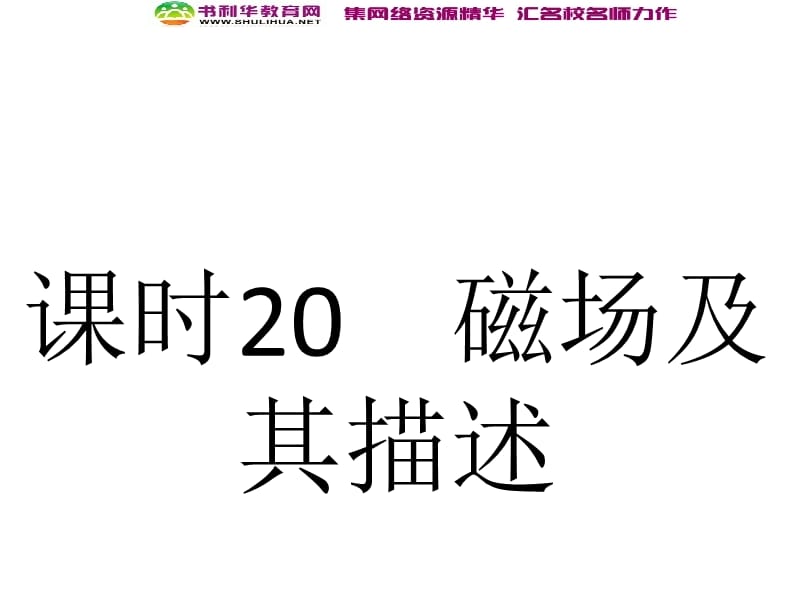 浙江2020届高考物理新人教版总复习课件：20 磁场及其描述 (数理化网).ppt_第2页