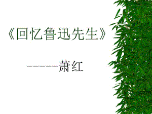 《回忆鲁迅先生》ppt教学课件(20191124083253).pdf