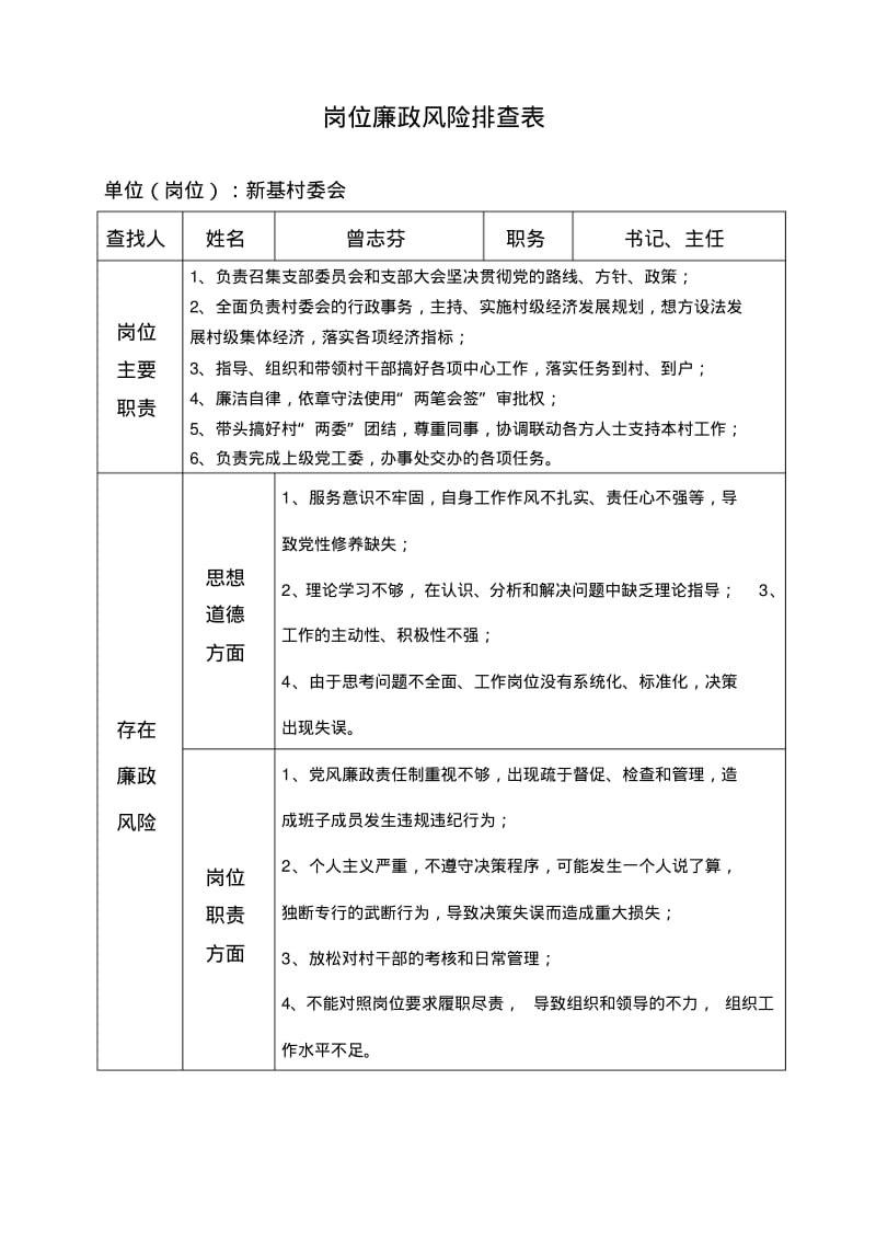 新基村委会干部岗位廉政风险排查表.pdf_第1页