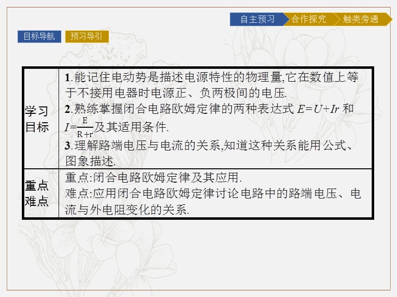 2019-2020学年物理高中粤教版选修3-1课件：第2章 第3节　研究闭合电路 (数理化网).pptx_第2页