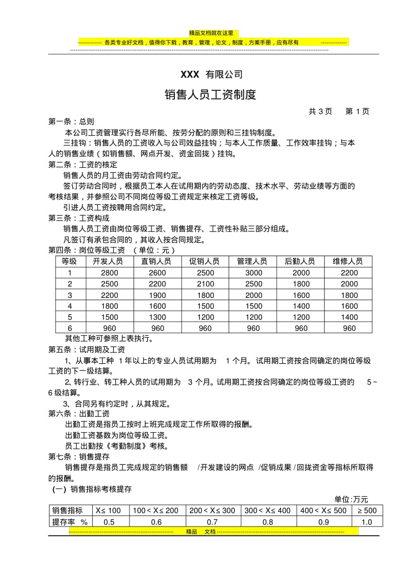 销售人员工资制度.pdf_第1页