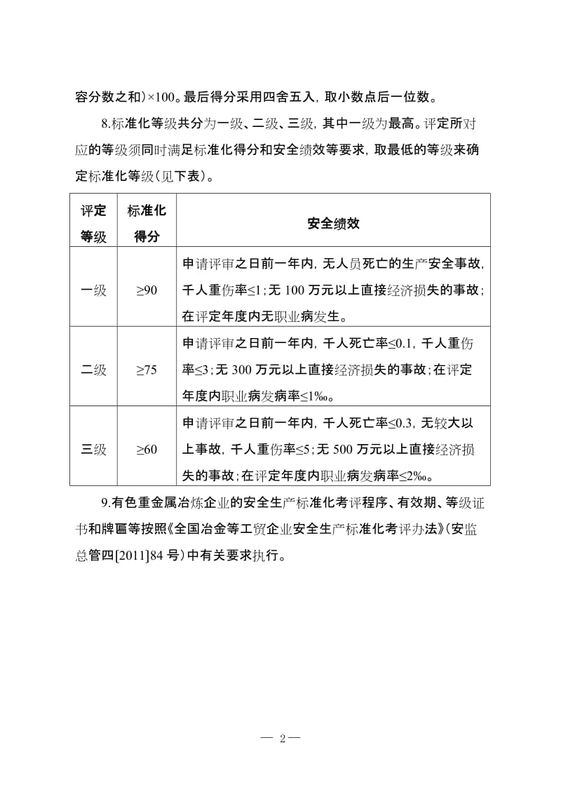 有色重金属冶炼企业安全生产标准化评定标准.doc_第2页