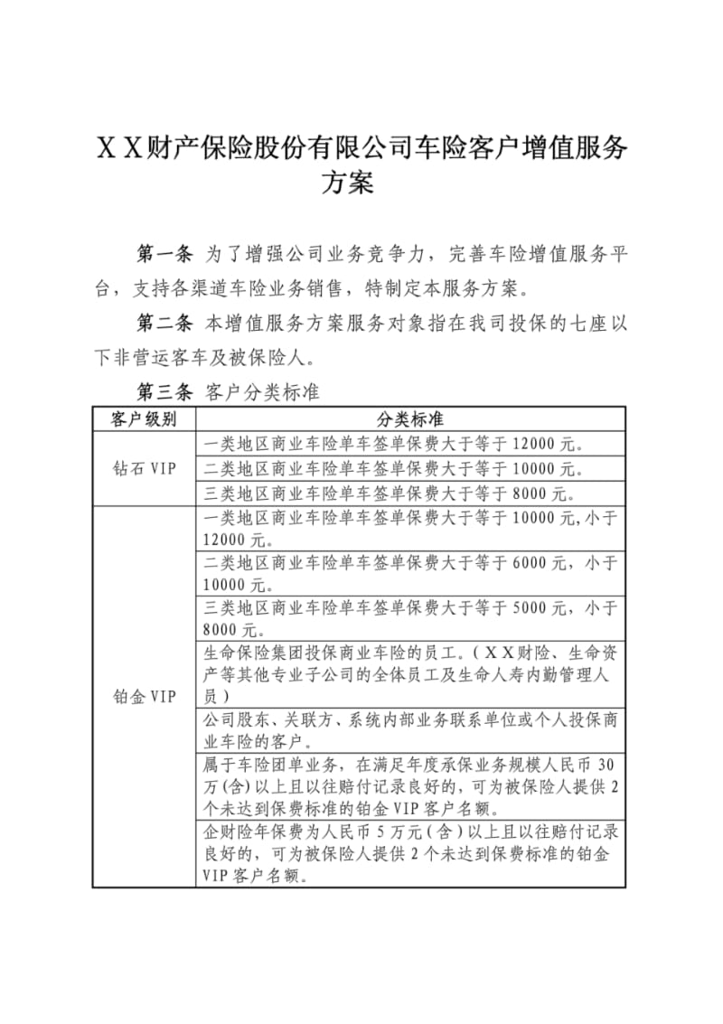 财产保险股份有限公司车险客户增值服务方案.pdf_第1页