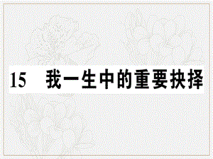 河南专版2019春八年级语文下册第四单元15我一生中的重要抉择习题课件新人教版.ppt