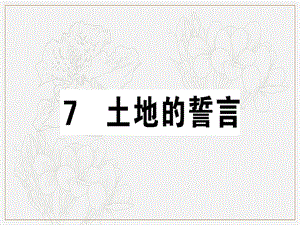 广东专版2019春七年级语文下册第二单元7土地的誓言习题课件新人教版.ppt