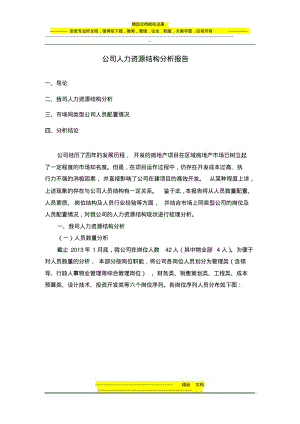 公司人力资源结构分析报告.pdf