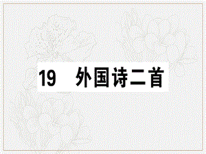 广东专版2019春七年级语文下册第五单元19外国诗二首习题课件新人教版.ppt