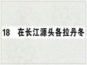 广东专版2019春八年级语文下册第五单元18在长江源头各拉丹冬习题课件新人教版.ppt